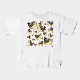 Carolina Wren Pattern Kids T-Shirt